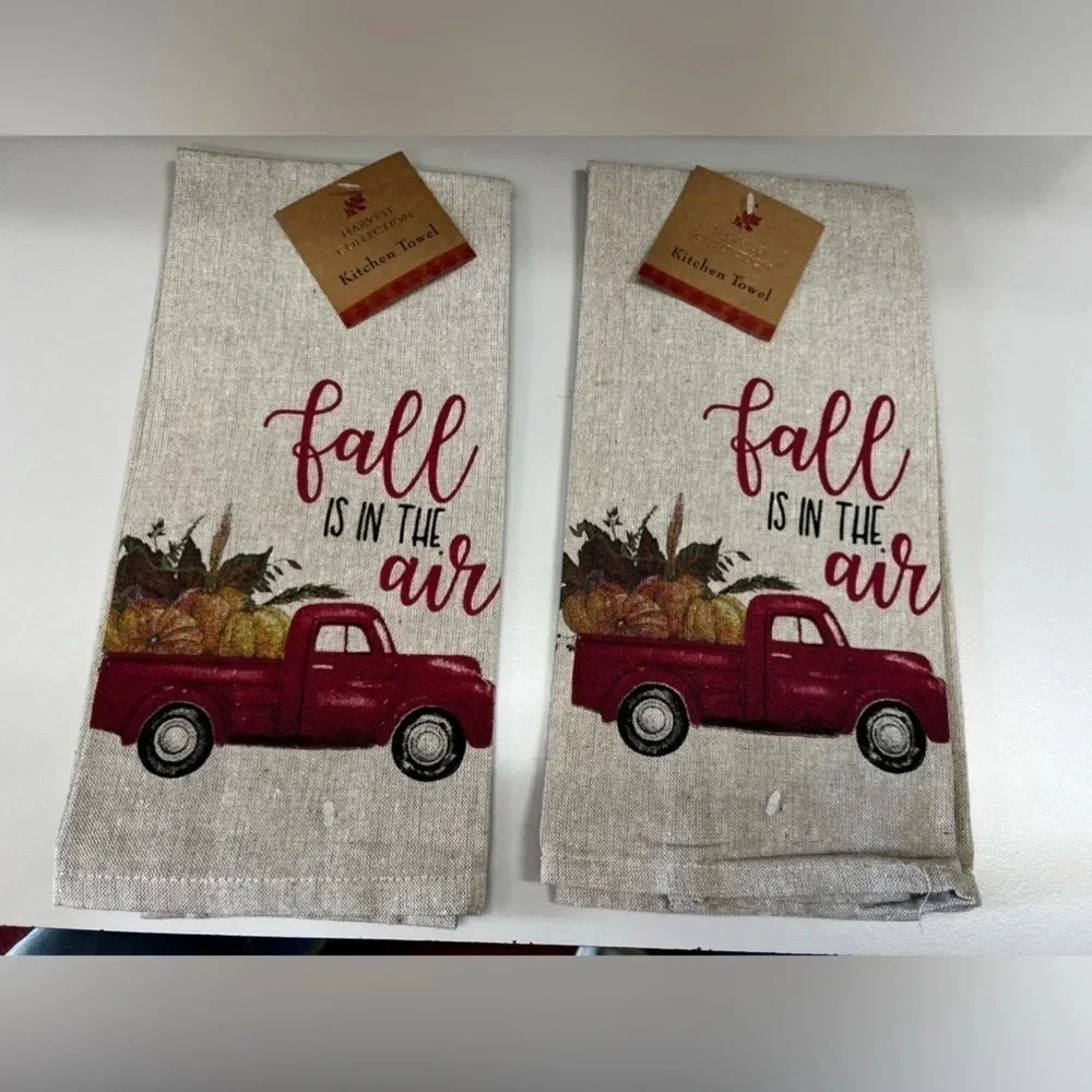 🆕 Set of two “Fall is in the Air” Kitchen Towels